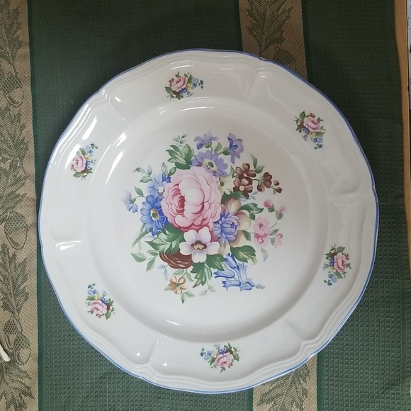 🌹RETRO PERUGINO STONEWARE PLATTER - Picture 1 of 6